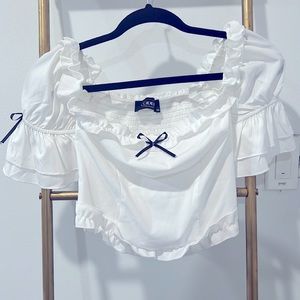 Cider if the shoulder blouse XS